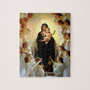 Blessed Virgin Mary and Infant Child Jesus Jigsaw Puzzle