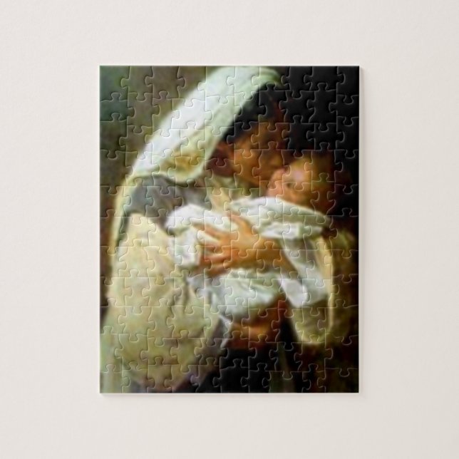 Blessed Virgin Mary and Infant Child Jesus Jigsaw Puzzle (Vertical)