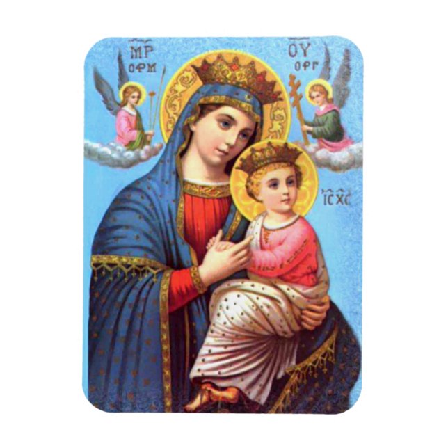 Blessed Virgin Mary and Infant Child Jesus Magnet (Vertical)