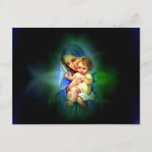 Blessed Virgin Mary and Infant Child Jesus Postcard