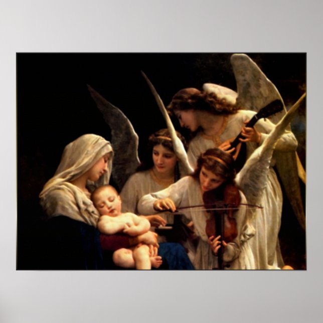 Blessed Virgin Mary and Infant Child Jesus Poster (Front)