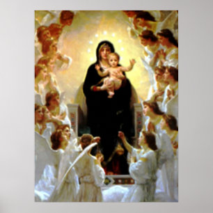Blessed Virgin Mary and Infant Child Jesus Poster