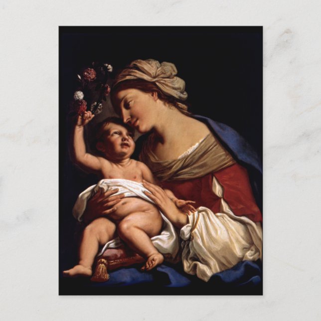 Blessed Virgin Mary and Infant Child Jesus -Sirani Postcard (Front)