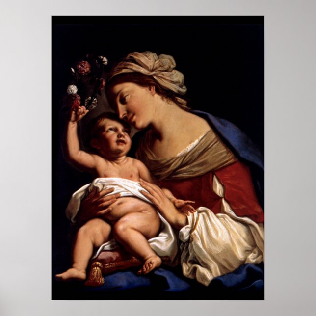 Blessed Virgin Mary and Infant Child Jesus -Sirani Poster (Front)