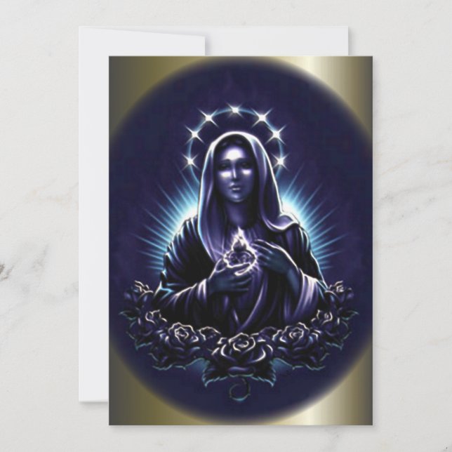 Blessed Virgin Mary and Purple Roses (Front)