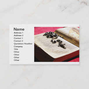 Blessed Virgin Mary Bible Rosary Business Card
