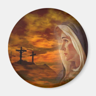 Blessed Virgin Mary Calvary Magnet