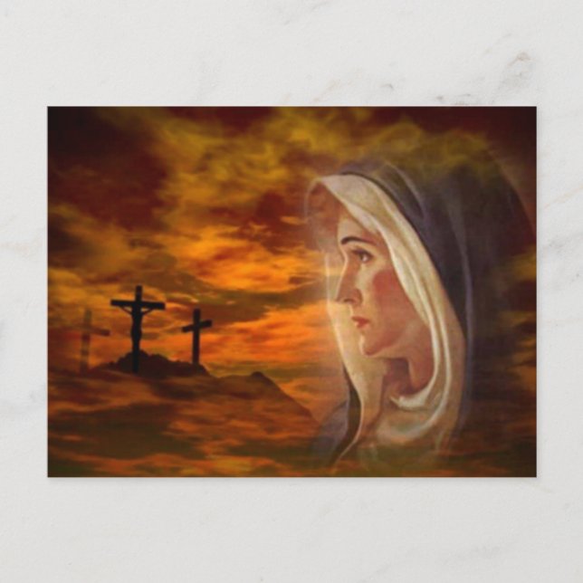 Blessed Virgin Mary Calvary Postcard (Front)