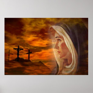 Blessed Virgin Mary Calvary Print