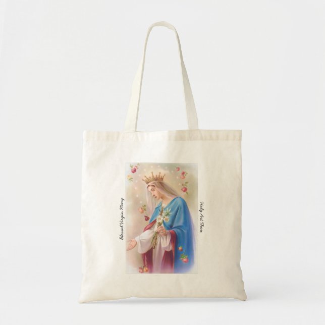 Blessed Virgin Mary Canvas Tote (Front)