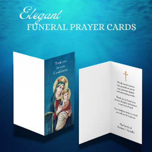 Blessed Virgin Mary Catholic Condolence Thank You Business Card