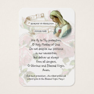 Blessed Virgin Mary Catholic Oldest Prayer