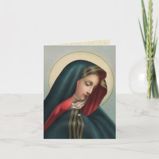 Blessed Virgin Mary Catholic Sympathy Card (Front)