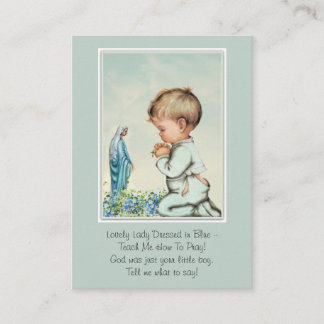 Blessed Virgin Mary Catholic Vintage Poem Card