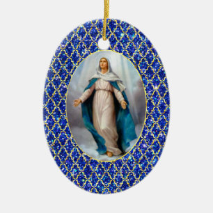 Blessed Virgin Mary Ceramic Tree Decoration