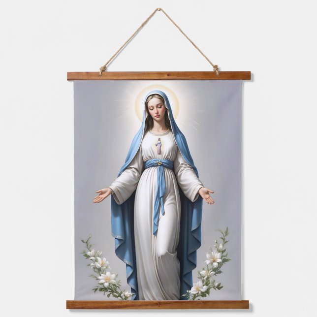 Blessed Virgin Mary Christian Catholic Hanging Ta Hanging Tapestry (Front)
