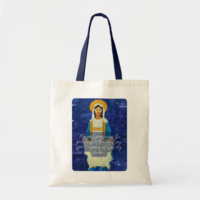 Blessed Virgin Mary Christian Tote Bag (Front)