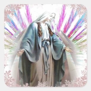 Blessed Virgin Mary Christmas sticker