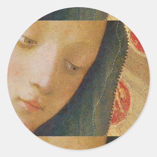 Blessed Virgin Mary Classic Round Sticker (Front)