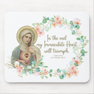 Blessed Virgin Mary Fatima Religious Catholic Mouse Mat