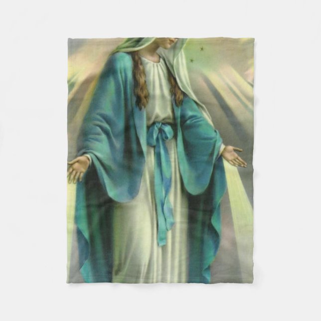 Blessed Virgin Mary Fleece Blanket (Front)
