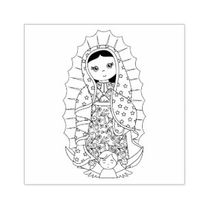 Blessed Virgin Mary Guadalupe Catholic Religious Rubber Stamp