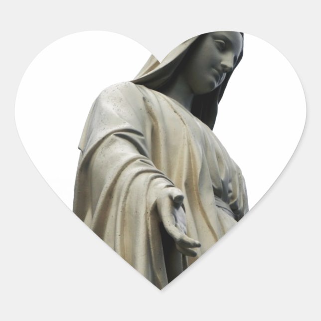 Blessed Virgin Mary Heart Sticker (Front)