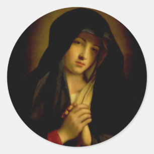Blessed Virgin Mary in Sorrow Classic Round Sticker