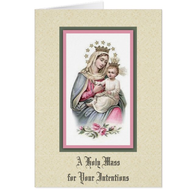 Blessed Virgin Mary Jesus Catholic Mass Offering (Front)