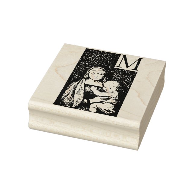 Blessed Virgin Mary Jesus Religious Rubber Stamp (Stamp)