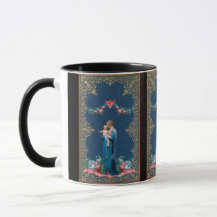 Blessed Virgin Mary Jesus Vintage Catholic Mug