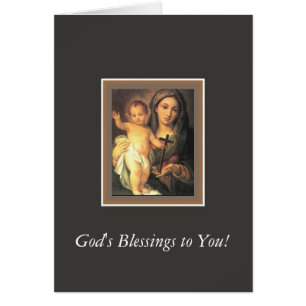 Blessed Virgin Mary Madonna Infant Christ Cross