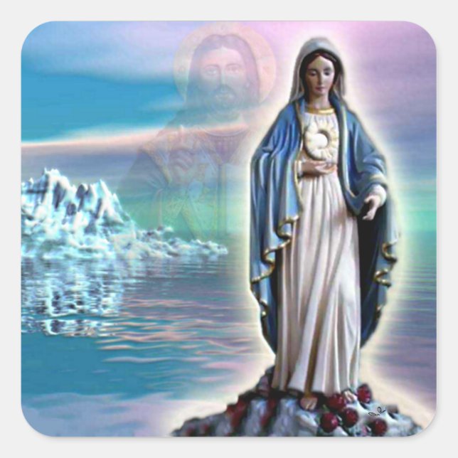 Blessed Virgin Mary - Mother of God Square Sticker (Front)