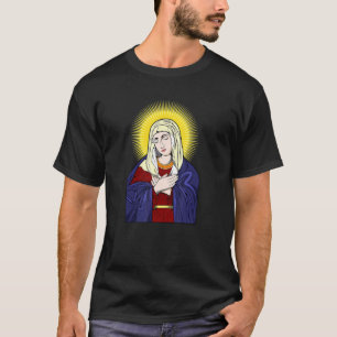 Blessed Virgin Mary Mother Of Jesus Portrait 2 T-Shirt