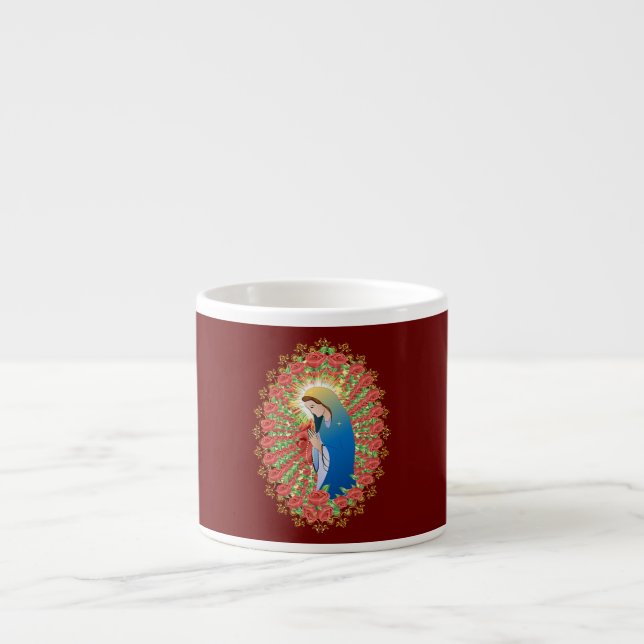 Blessed Virgin Mary Mother of Jesus Portrait  Espresso Cup (Front)