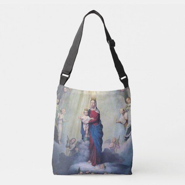 Blessed Virgin Mary Personalised Crossbody Bag (Front)
