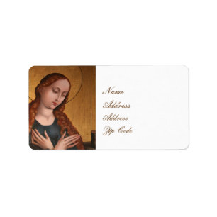 BLESSED VIRGIN MARY PLEASE PRAY FOR US LABEL