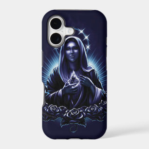 Blessed Virgin Mary - Purple Madonna and Roses