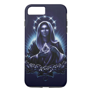 Blessed Virgin Mary - Purple Madonna and Roses iPhone 8 Plus/7 Plus Case