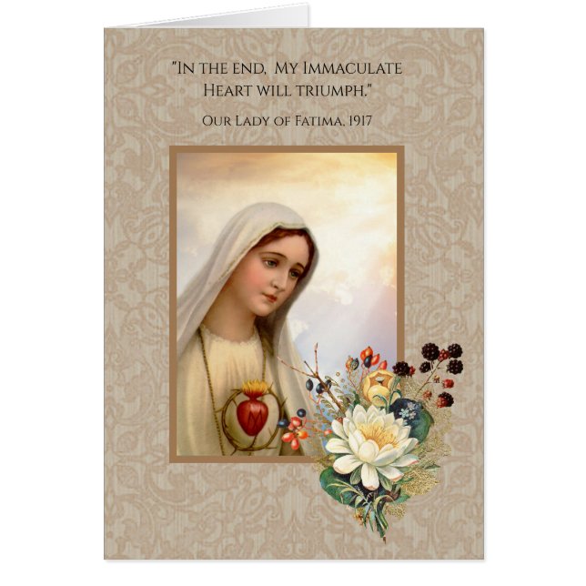 Blessed Virgin Mary Religious Catholic Fatima (Front)
