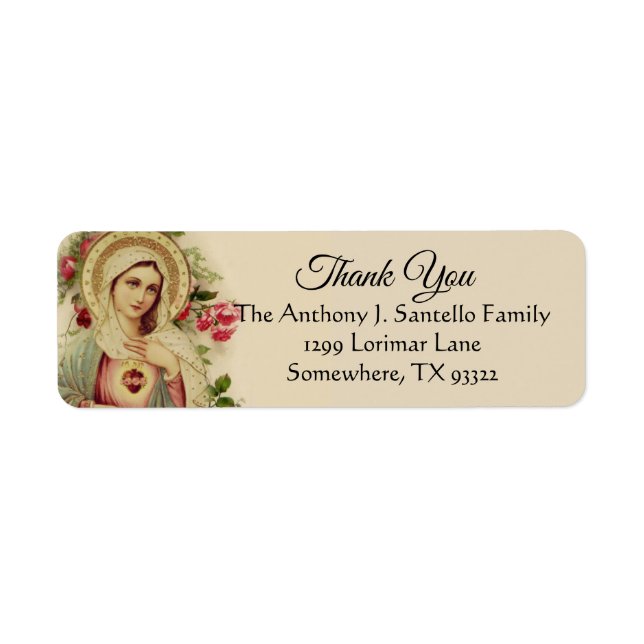 Blessed Virgin Mary ReligiousThank You (Front)