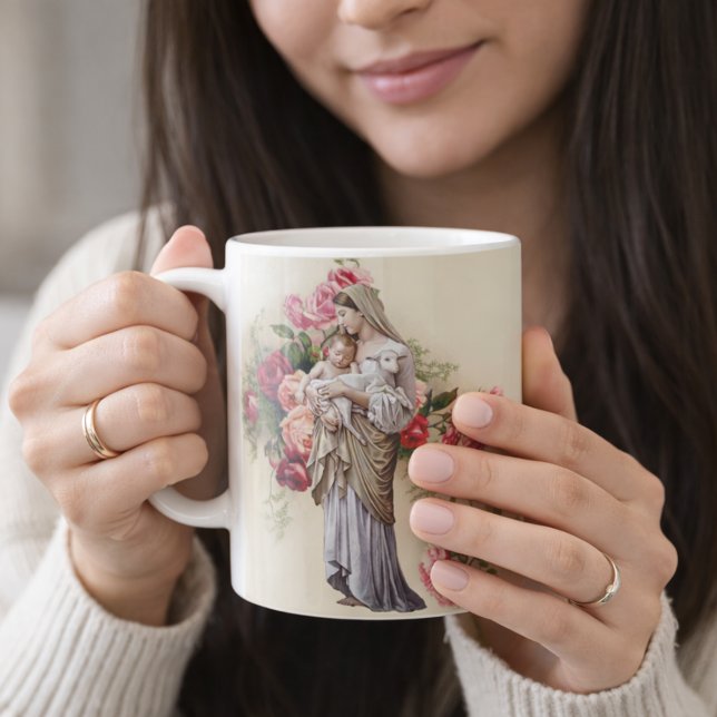 Blessed Virgin Mary Roses  Memorare Prayer Coffee Mug (Creator Uploaded)