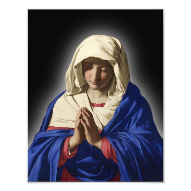 BLESSED VIRGIN MARY SACRED IMAGE PHOTO PRINT (Front)