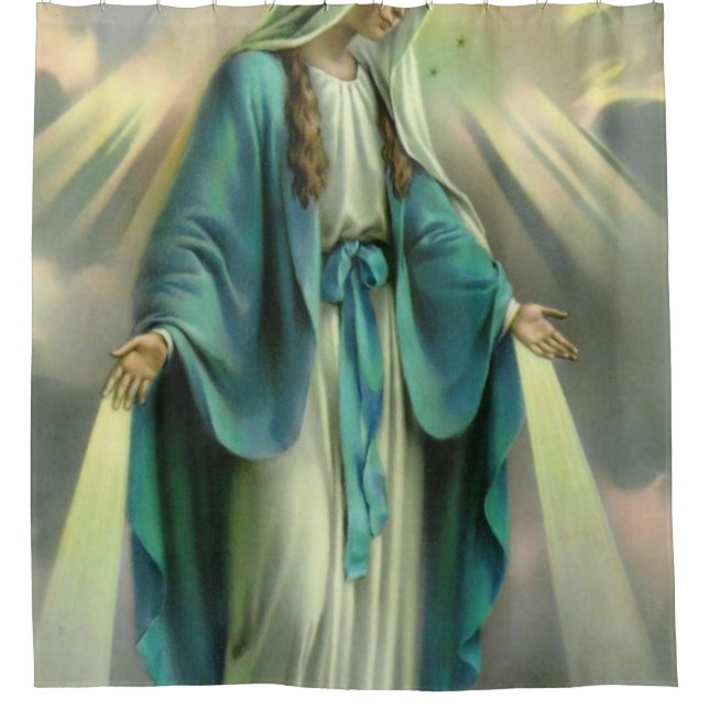 Blessed Virgin Mary Shower Curtain (Front)