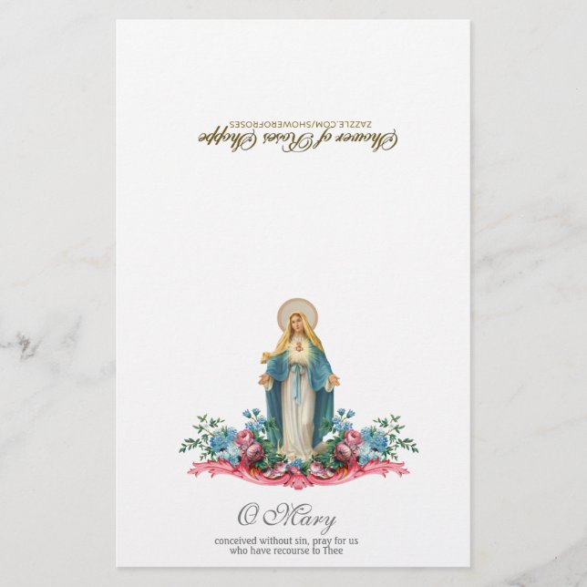Blessed Virgin Mary Spiritual Communion Prayer (Front)