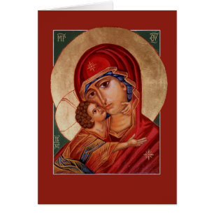 Blessed Virgin Mary Theotokos Greeting/Prayer Card