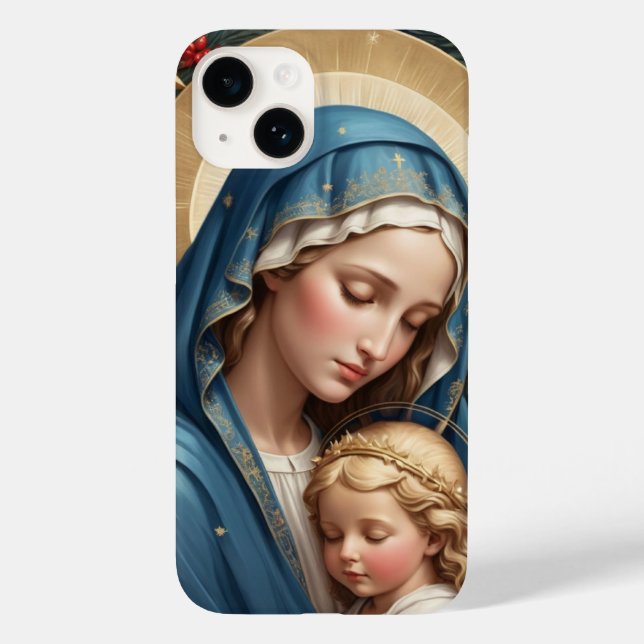 Blessed Virgin Mary Traditional Catholic Case-Mate iPhone Case (Back)