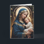 Blessed Virgin Mary Traditional Catholic Christmas Card<br><div class="desc">Celebrate the true spirit of the season with our exquisite Virgin Mary Christmas card, designed to honour the Blessed Mother during this sacred time. This card features a stunning vintage illustration of the Blessed Virgin Mary, beautifully capturing the essence of a traditional Catholic Christmas. Emphasising the significance of faith, this...</div>