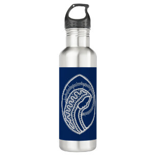 Blessed Virgin Mary, white lace, navy blue 710 Ml Water Bottle