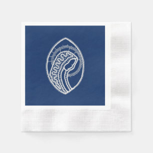 Blessed Virgin Mary, white lace, navy blue Napkin